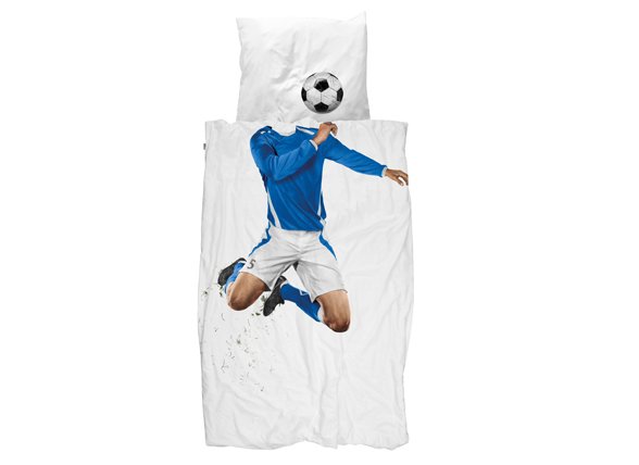 Snurk dekbedovertrek Soccer Champ blauw