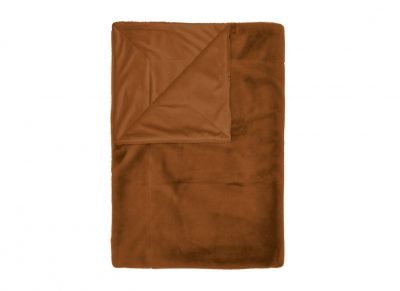 Essenza Home plaid Furry leather brown