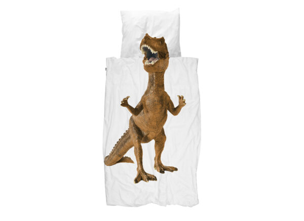 Snurk dekbedovertrek Dinosaurus Rex brown