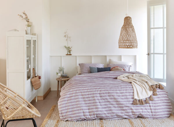 Ariadne at Home dekbedovertrek Knit Stripes lila