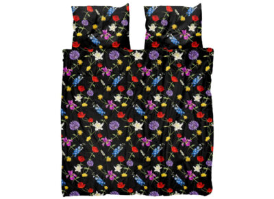Snurk dekbedovertek Bouquet black