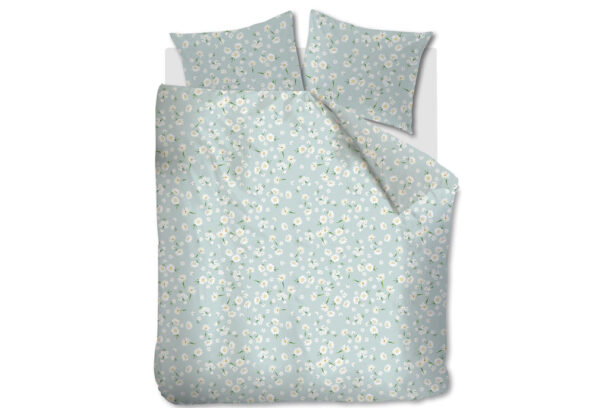Ariadne at Home dekbedovertrek Daisies blue green